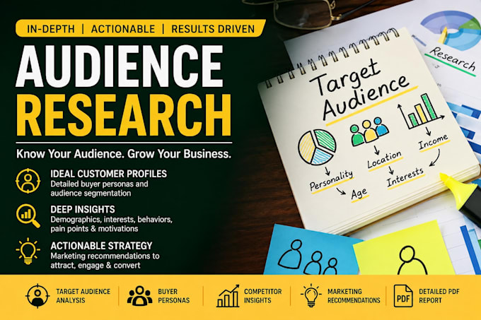 provide target audience research for any books, business