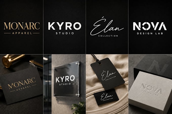 design a minimalist typographic logo for your brand