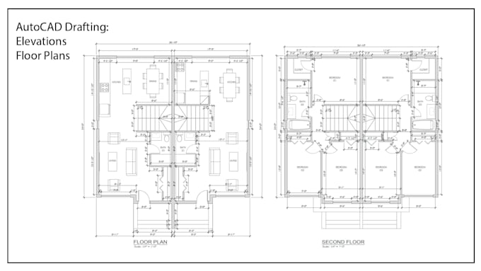 draft architectural and construction drawings