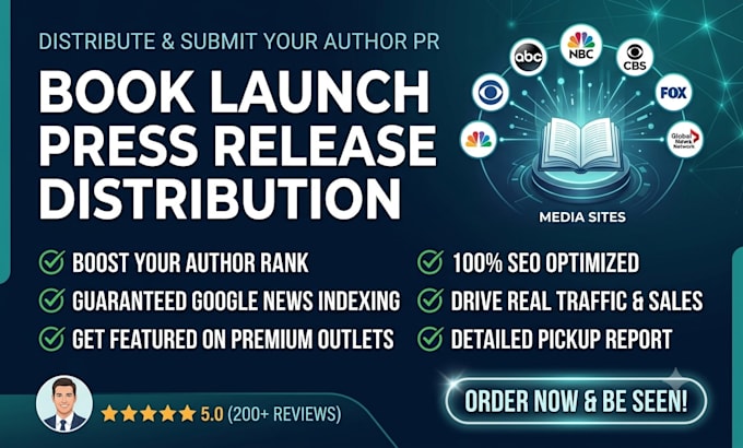 distribute book launch author pr press release submit