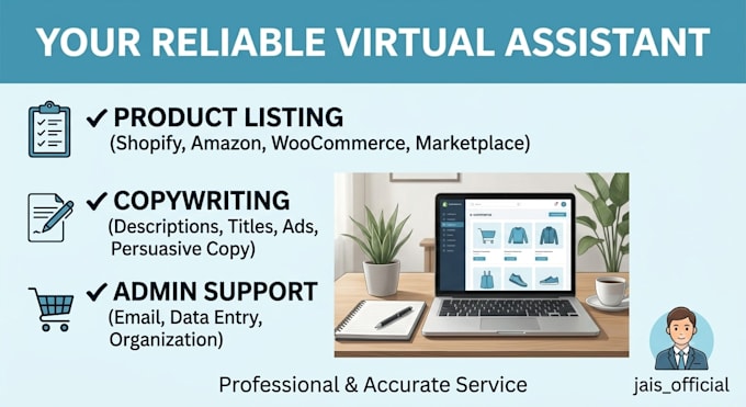be your virtual assistant for product listing and copywriting