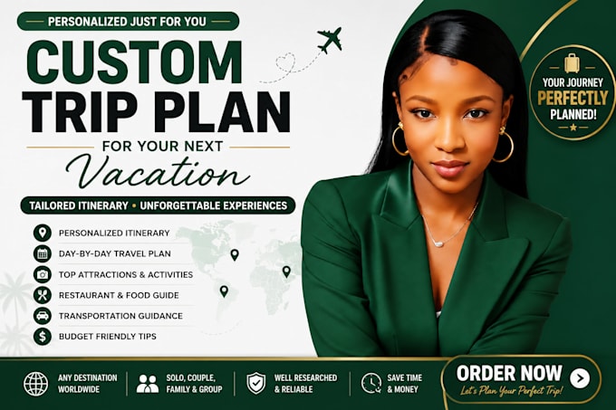 create a personalized travel itinerary and vacation trip plan for next adventure
