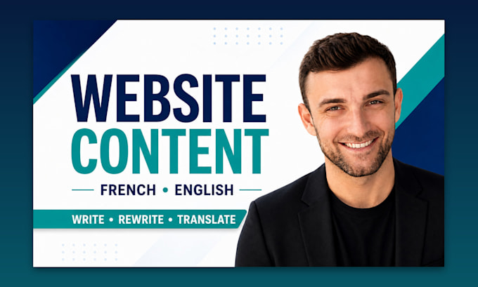 write engaging website content in english or french