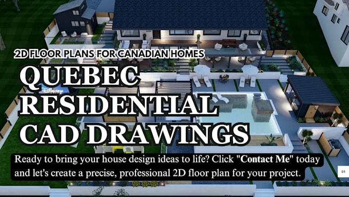 do architectural 2d floor plan for quebec house design