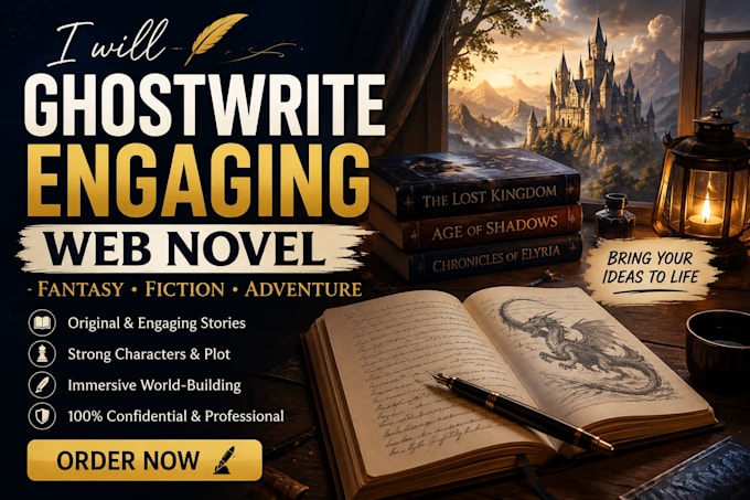 ghostwrite an engaging web novel fantasy novel or fiction book