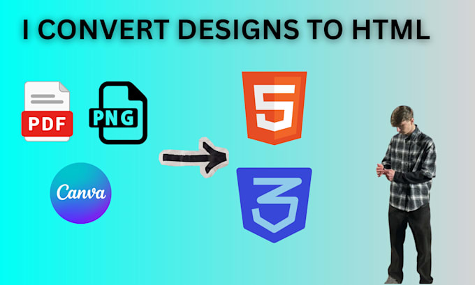 convert figma canva or PSD to responsive HTML CSS