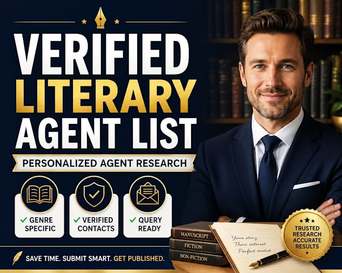 research verified literary agents for your book manuscript