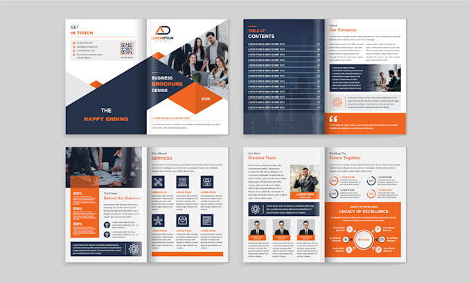 design brochure, company profile, trifold, proposal design