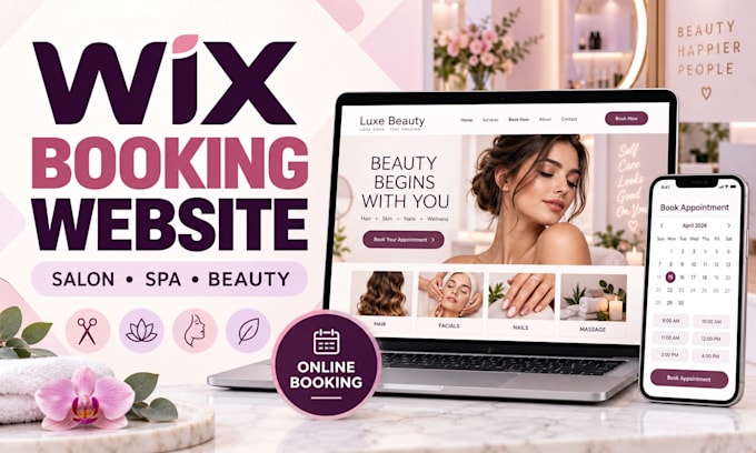 create wix booking website for salons spas barbers and beauty professionals