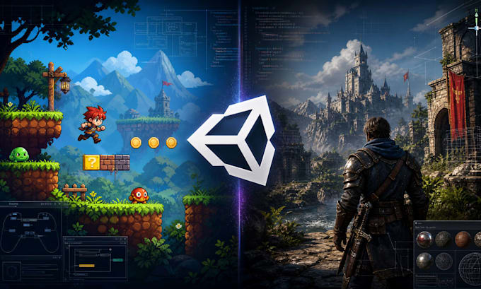 unity 2d game, unity 3d game art design, unity game development