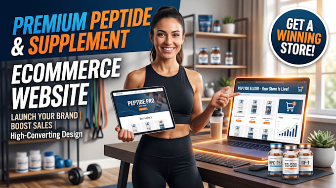build premium nutraceutical peptide website, ecommerce website, peptide store