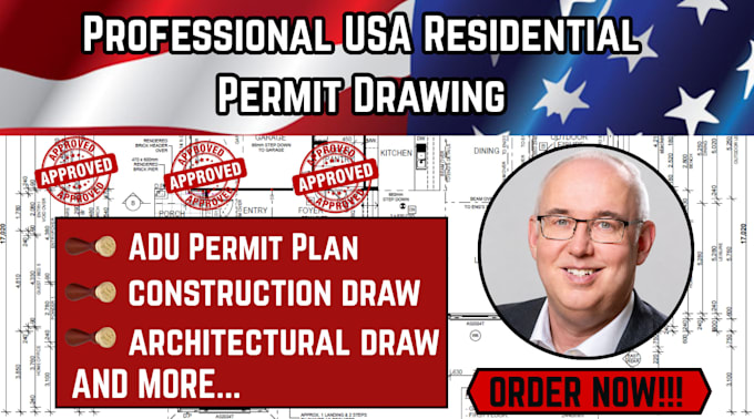 create professional permit drawings for residential projects in the USA