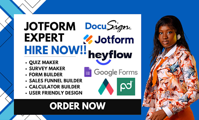 create an online survey or questionnaira, jotform, typeform, google form , API