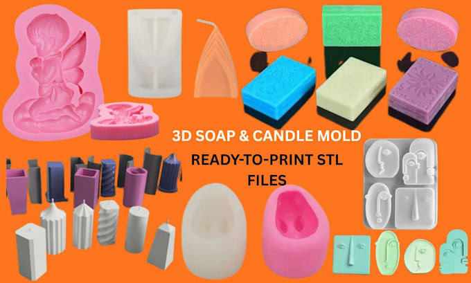 design silicone mold soap candle mold custom stl file 3d printable design
