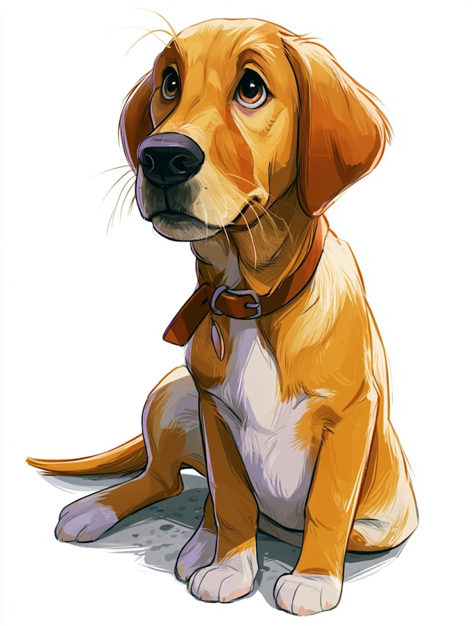 make a disney pets portrait illustration in disney style