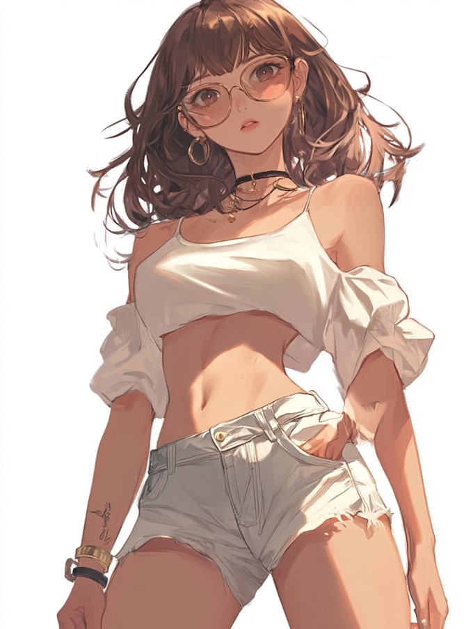 anime character an illustration and anime character