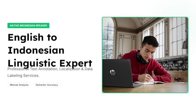 do expert english and indonesian text annotation