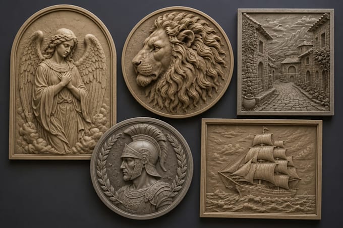 create custom 3d bas relief sculptures from 2d image for cnc and 3d printing