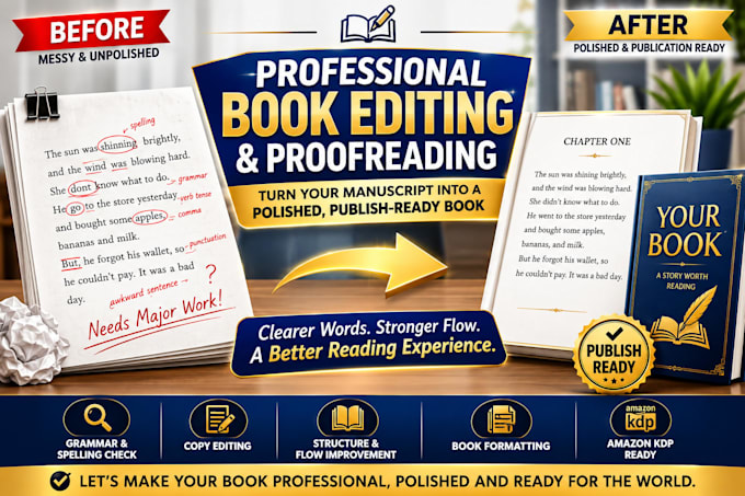 do book proofreading and book editing