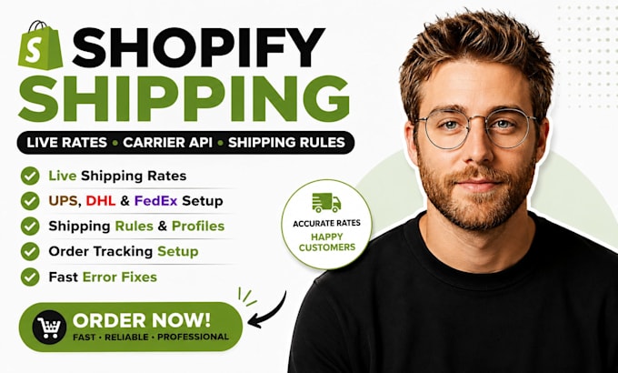 do shopify live shipping rates, order tracking, shipping rules, ups, fedex, dhl