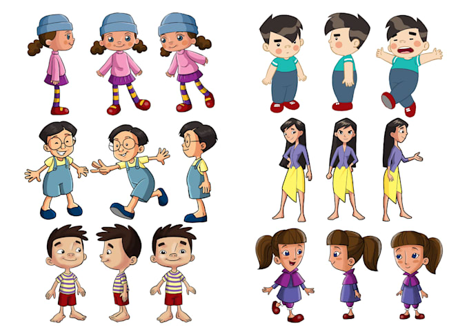 draw cartoon character illustrations