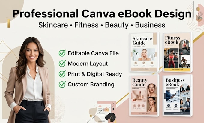 create a canva ebook, wellness guide, or digital workbook