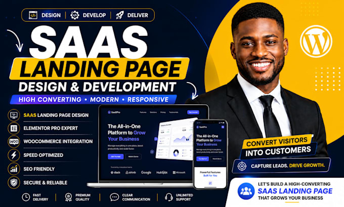 website developer, saas website design, landing, saas landing page