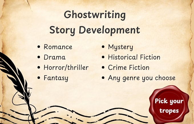 write your ideas and ghostwrite your fiction story