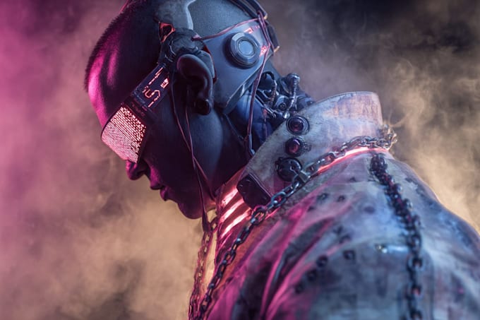 create cyberpunk character art