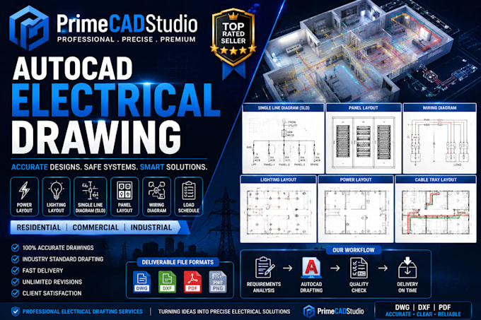 create professional autocad electrical drawings, sld, panel layouts and wiring