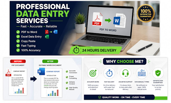convert PDF to word and do accurate data entry