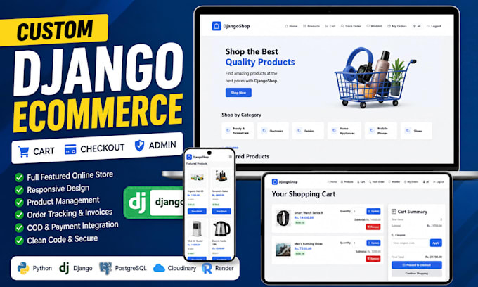 build a custom ecommerce website with cart and checkout