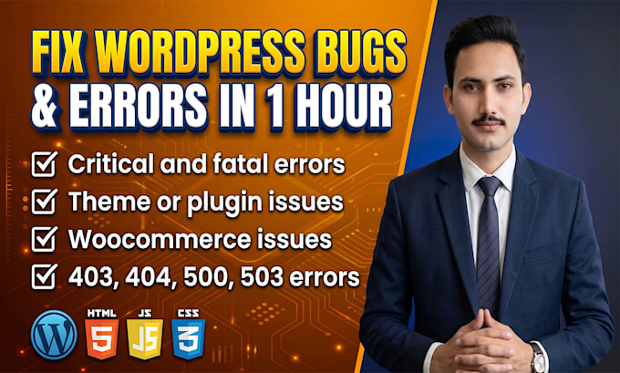 fix wordpress issues, fix wordpress errors, fatal bugs
