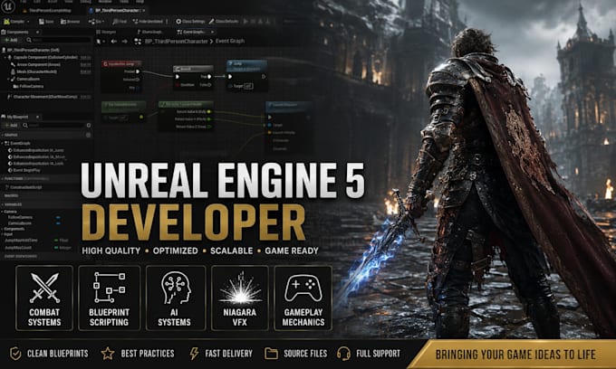 create unreal engine game combat system vfx unreal blueprint
