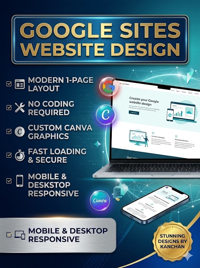 design a professional website using google sites