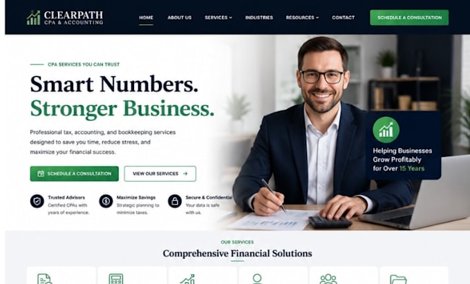 build wix cpa website tax accountant bookkeeping website