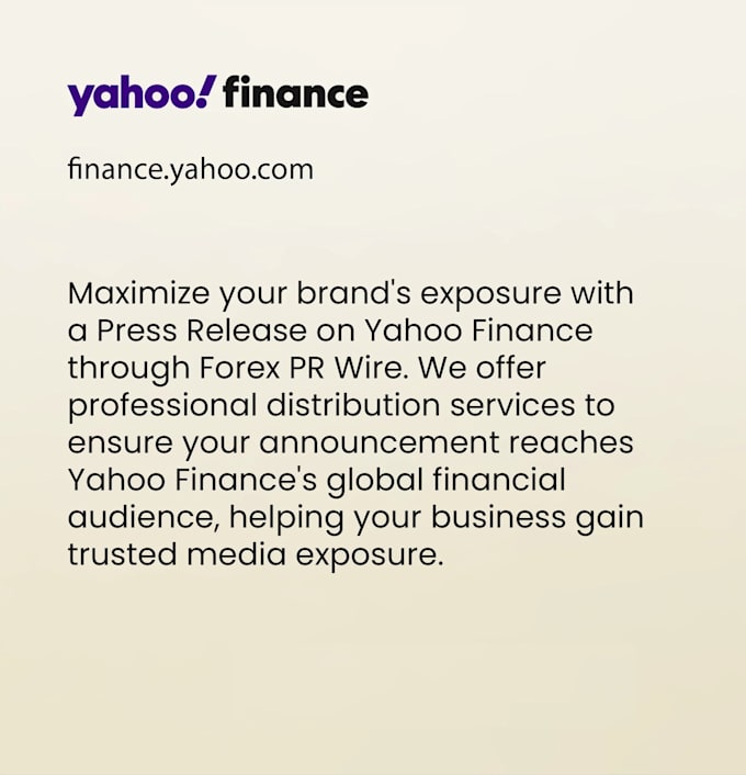 distribute press release on yahoo finance