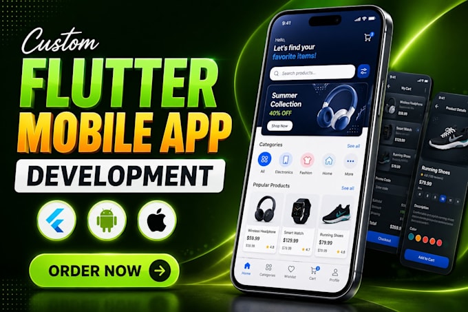 do flutter mobile app development, ai mobile app creation for android and ios