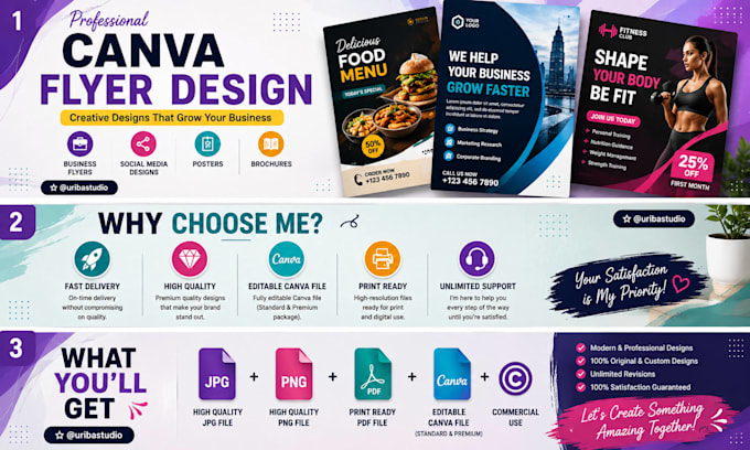 design professional canva flyers