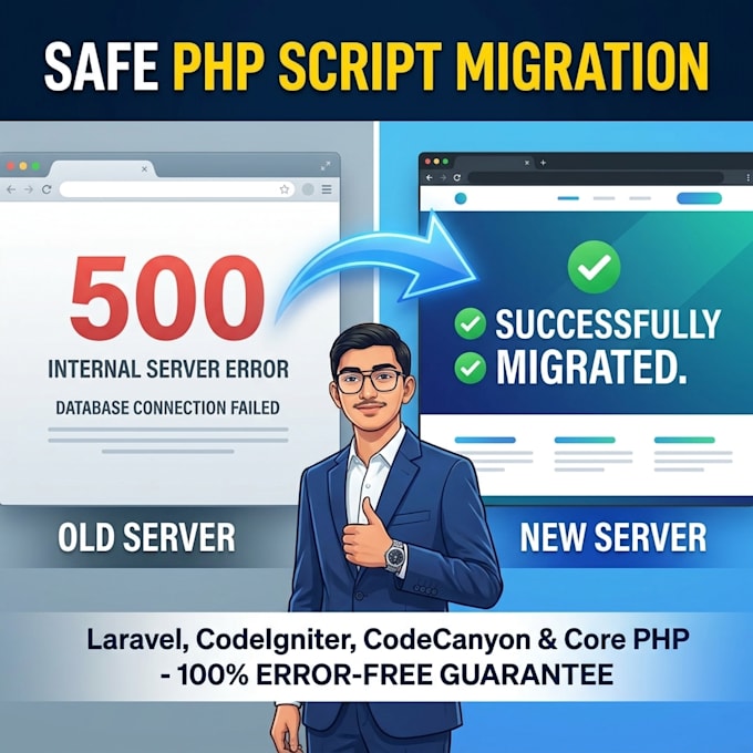 migrate or transfer your PHP script to a new server with zero downtime