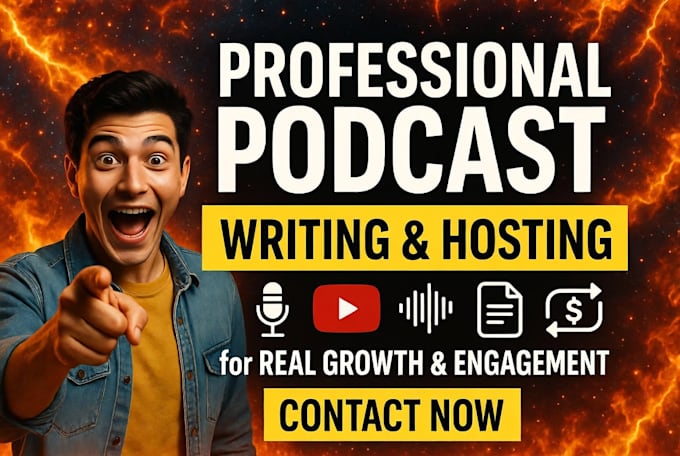 research and write podcast script for hire