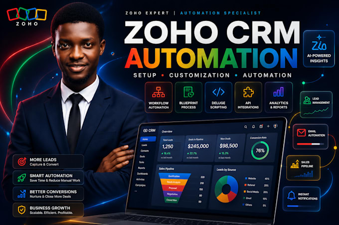 zoho CRM setup zoho automation zoho workflow blueprint zoho deluge