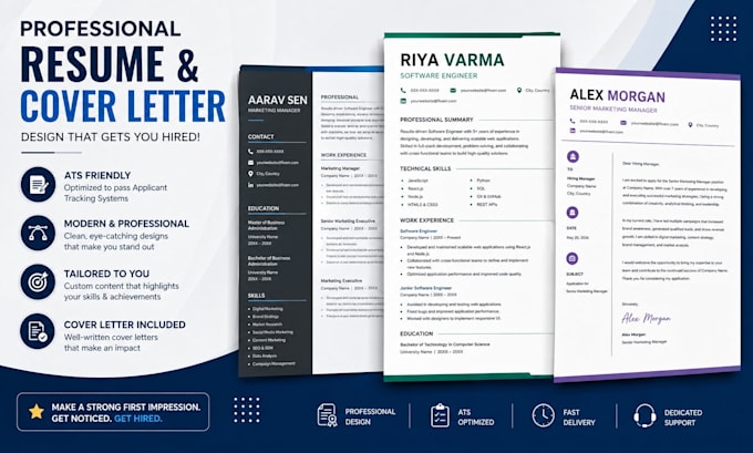 design a professional ats resume and CV