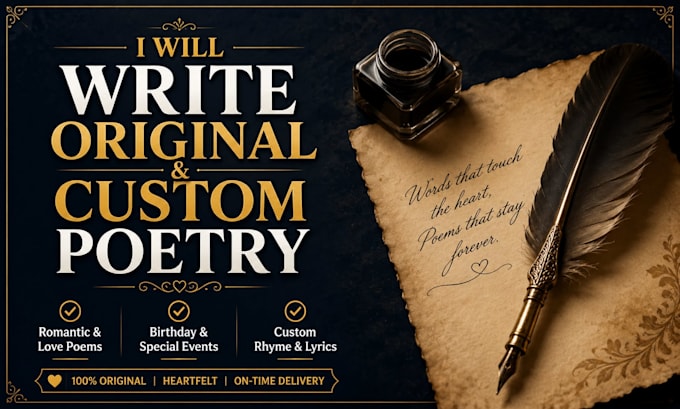 write original, custom, and emotional poetry