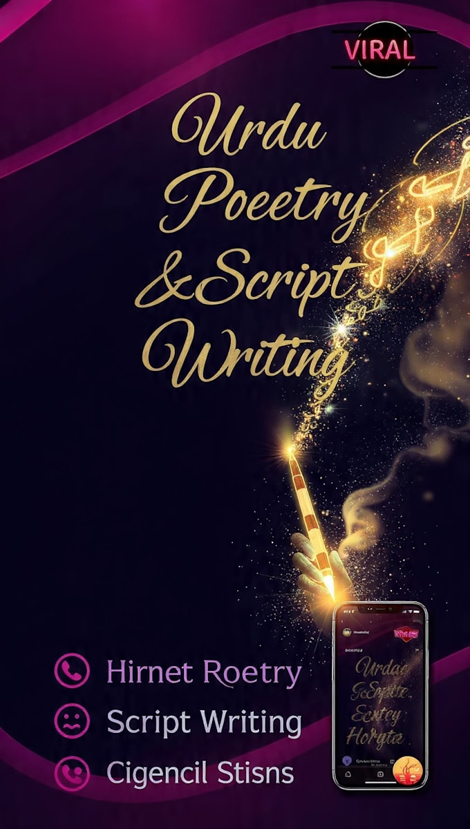 write viral urdu poetry shayari and tiktok video scripts