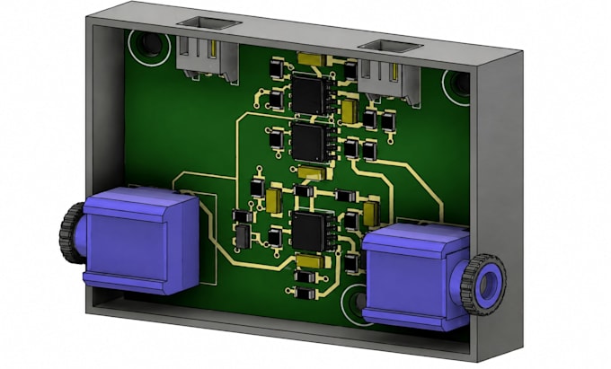 design esp32 pcb design with schematic, gerber files and custom 3d enclosure