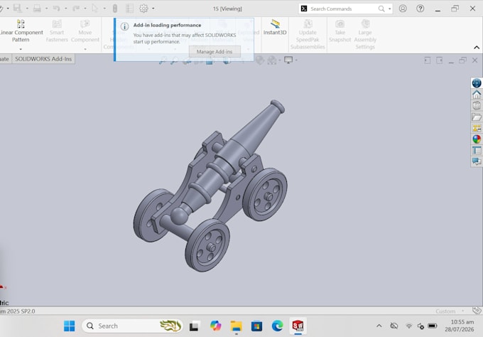 create 3d cad models and assemblies in solidworks