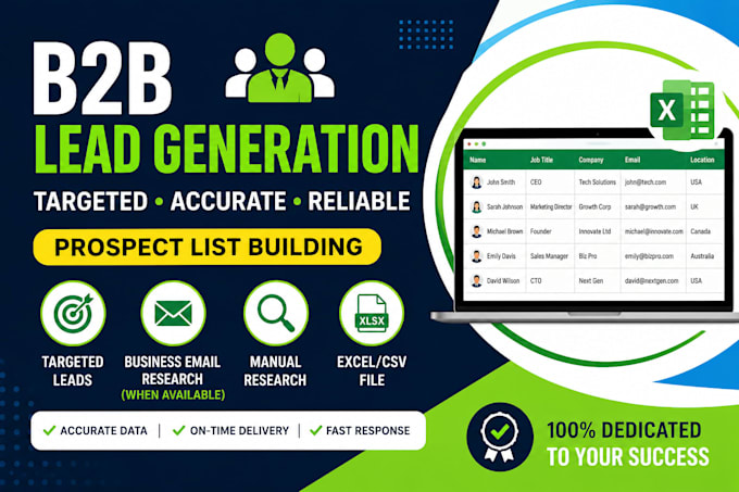 do b2b lead generation and email list building