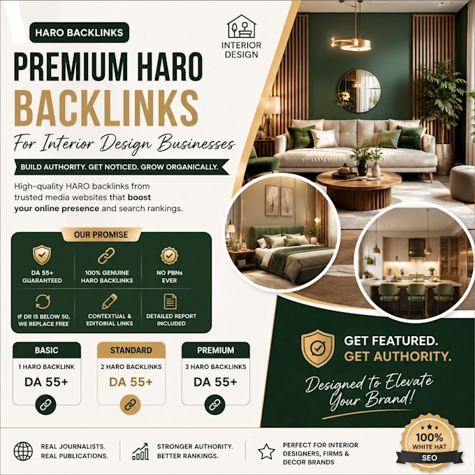 acquire quality haro backlinks for interior design websites