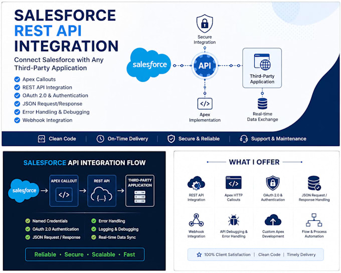 integrate salesforce with rest apis and third party applications
